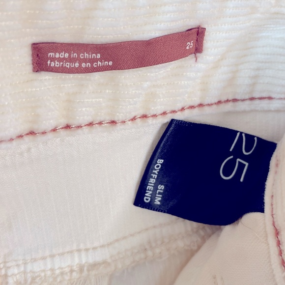 Anthropologie Pilcro High Rise Slim Boyfriend  Corduroy Pants Size 25 - Picture 7 of 10